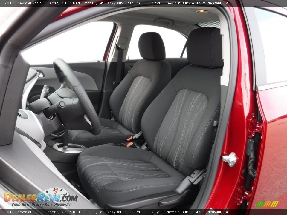 2017 Chevrolet Sonic LT Sedan Cajun Red Tintcoat / Jet Black/Dark Titanium Photo #11