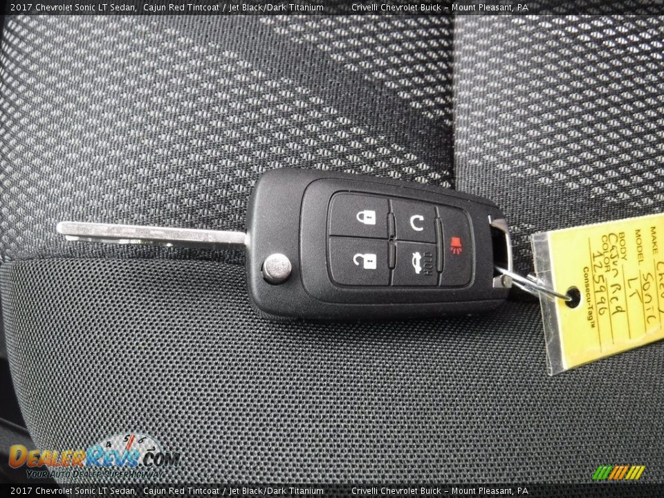 2017 Chevrolet Sonic LT Sedan Cajun Red Tintcoat / Jet Black/Dark Titanium Photo #19