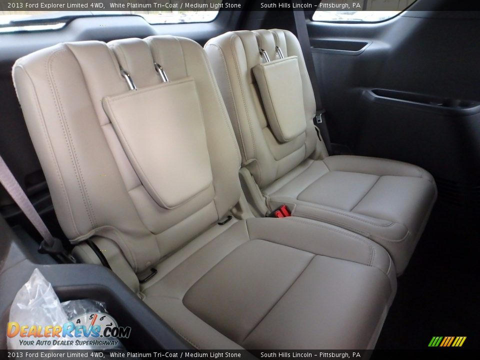 2013 Ford Explorer Limited 4WD White Platinum Tri-Coat / Medium Light Stone Photo #15