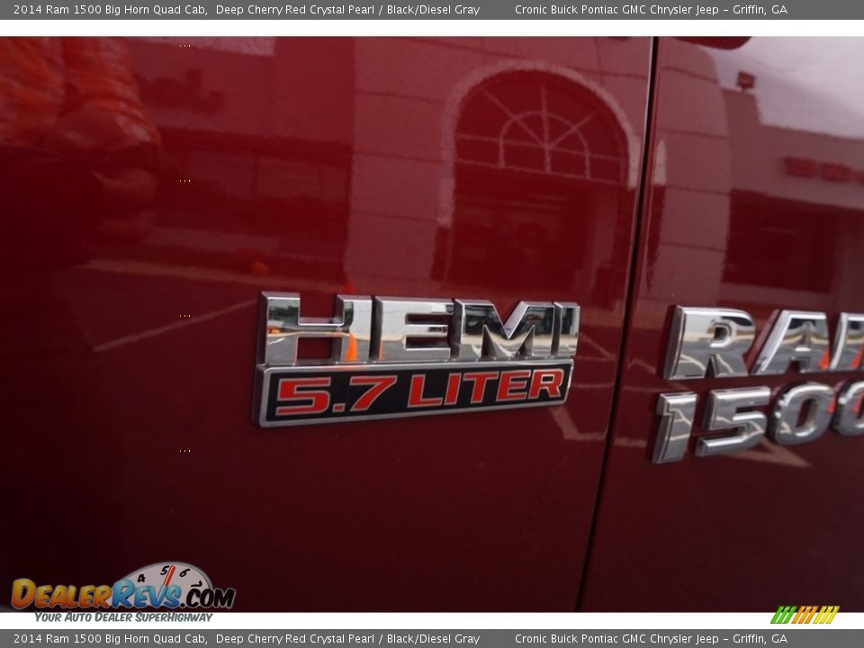 2014 Ram 1500 Big Horn Quad Cab Deep Cherry Red Crystal Pearl / Black/Diesel Gray Photo #14