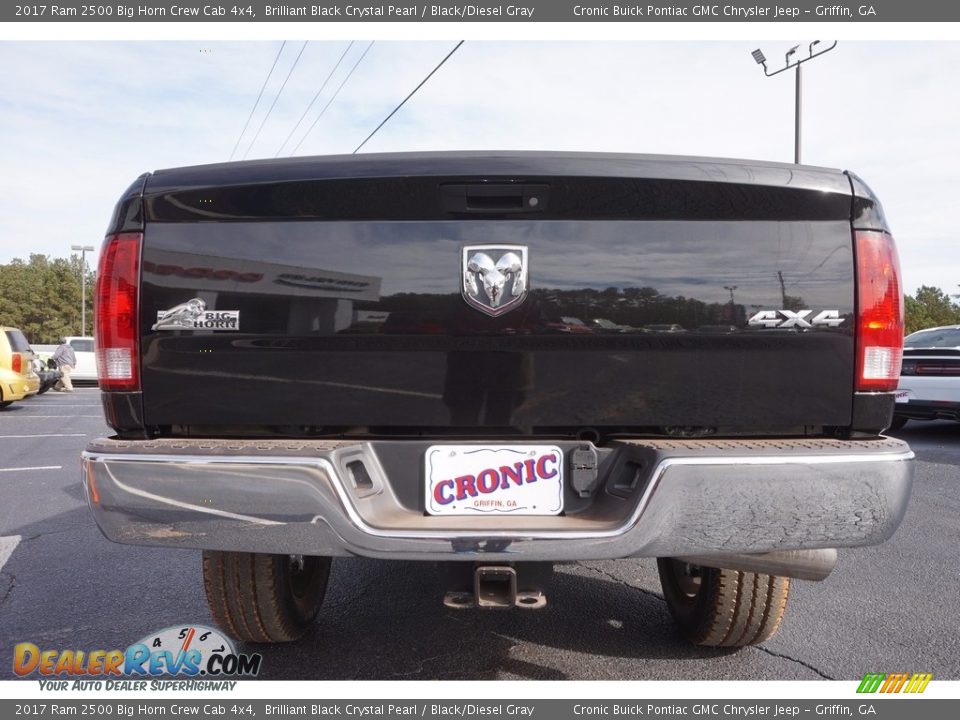 2017 Ram 2500 Big Horn Crew Cab 4x4 Brilliant Black Crystal Pearl / Black/Diesel Gray Photo #6