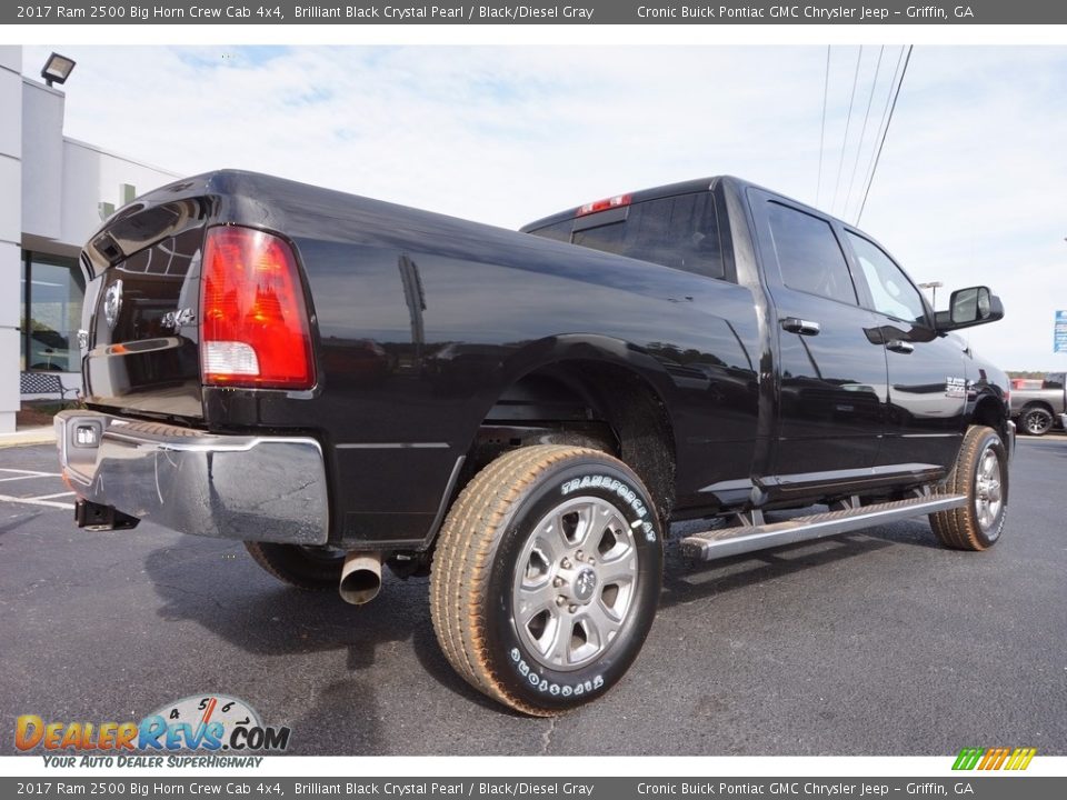 2017 Ram 2500 Big Horn Crew Cab 4x4 Brilliant Black Crystal Pearl / Black/Diesel Gray Photo #7