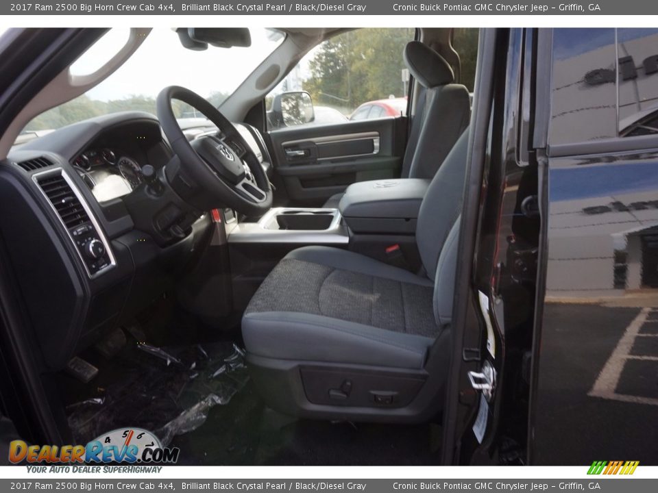 2017 Ram 2500 Big Horn Crew Cab 4x4 Brilliant Black Crystal Pearl / Black/Diesel Gray Photo #9