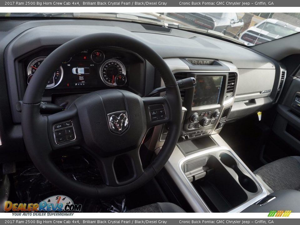 2017 Ram 2500 Big Horn Crew Cab 4x4 Brilliant Black Crystal Pearl / Black/Diesel Gray Photo #10