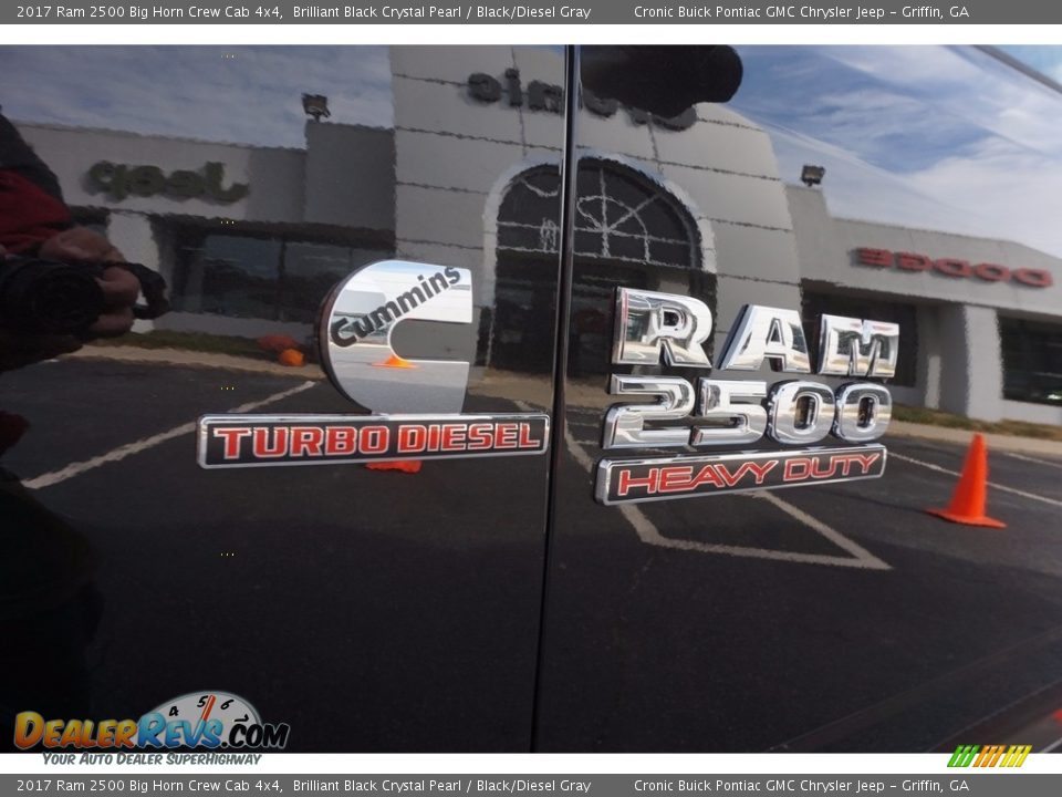 2017 Ram 2500 Big Horn Crew Cab 4x4 Brilliant Black Crystal Pearl / Black/Diesel Gray Photo #13