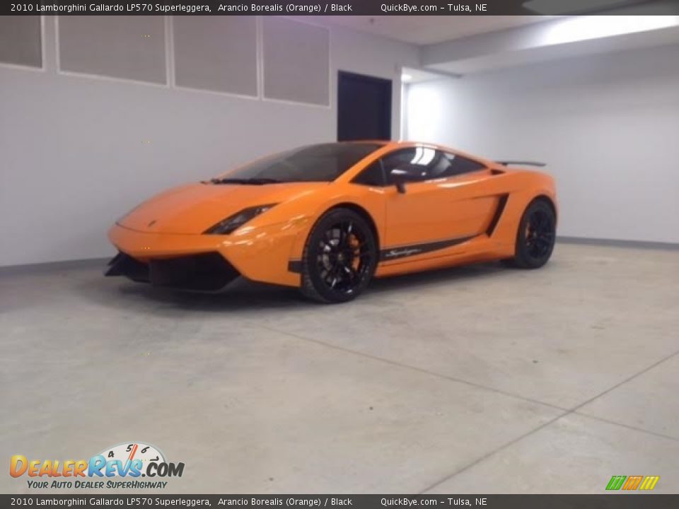 2010 Lamborghini Gallardo LP570 Superleggera Arancio Borealis (Orange) / Black Photo #3