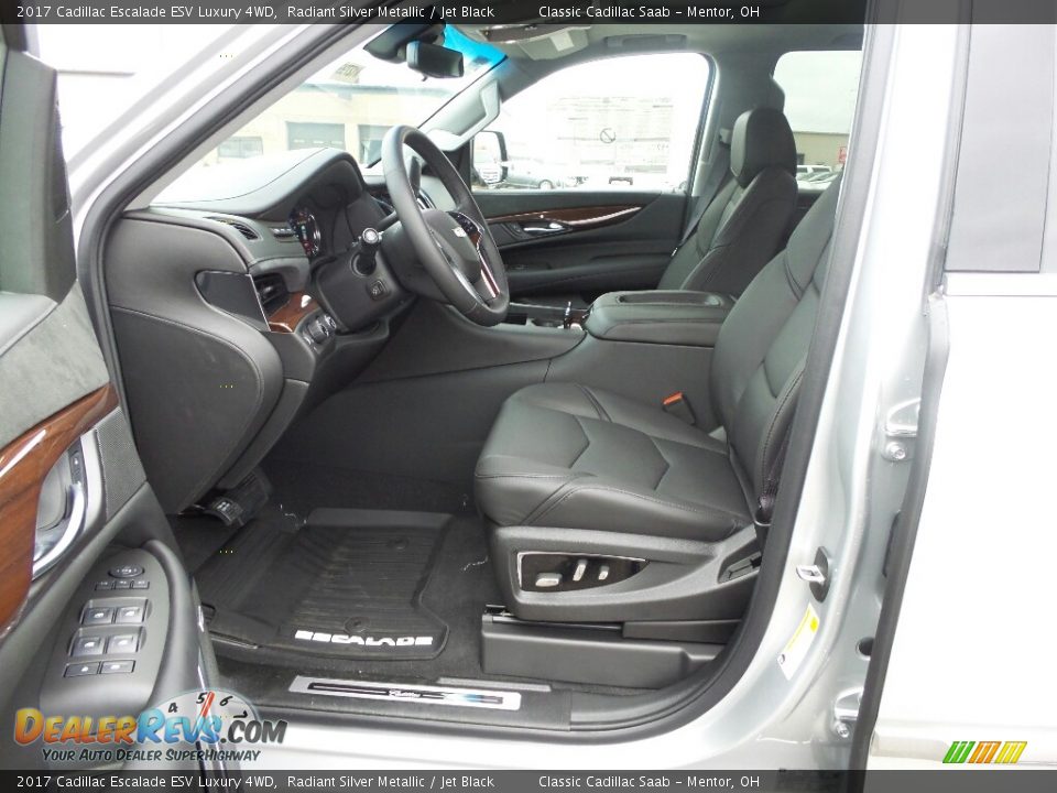 Jet Black Interior - 2017 Cadillac Escalade ESV Luxury 4WD Photo #3