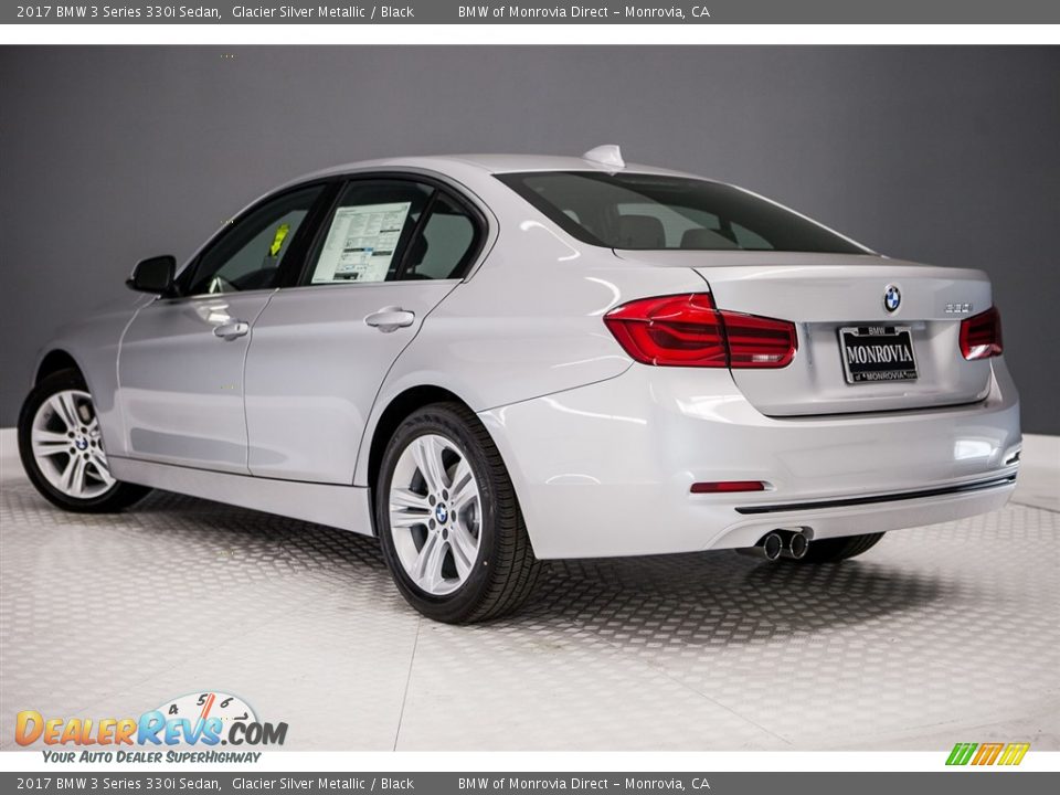 2017 BMW 3 Series 330i Sedan Glacier Silver Metallic / Black Photo #3