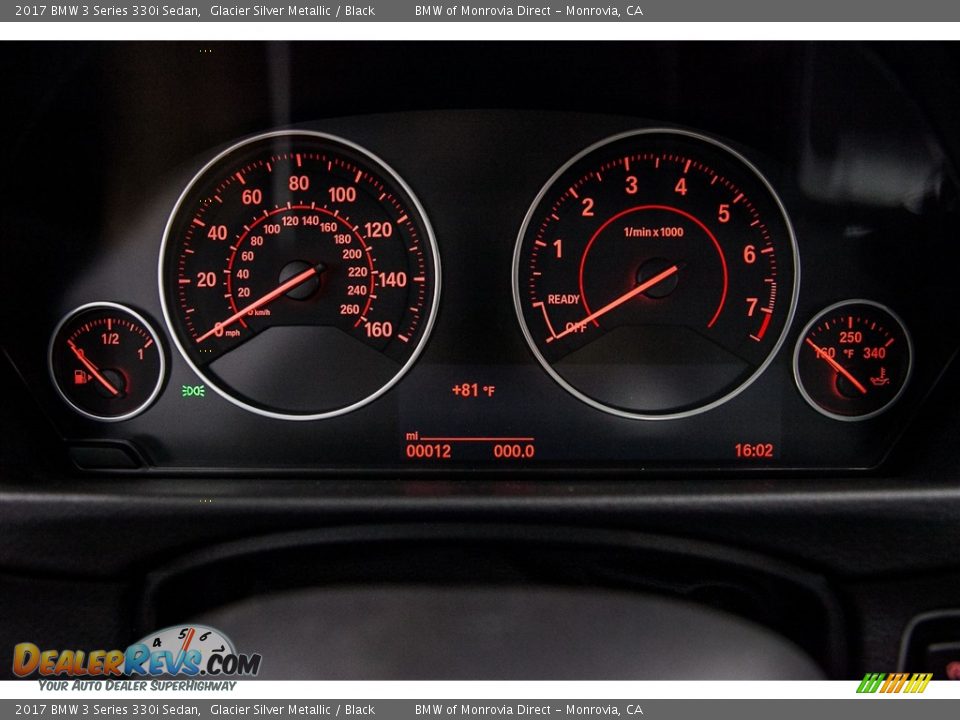 2017 BMW 3 Series 330i Sedan Glacier Silver Metallic / Black Photo #7