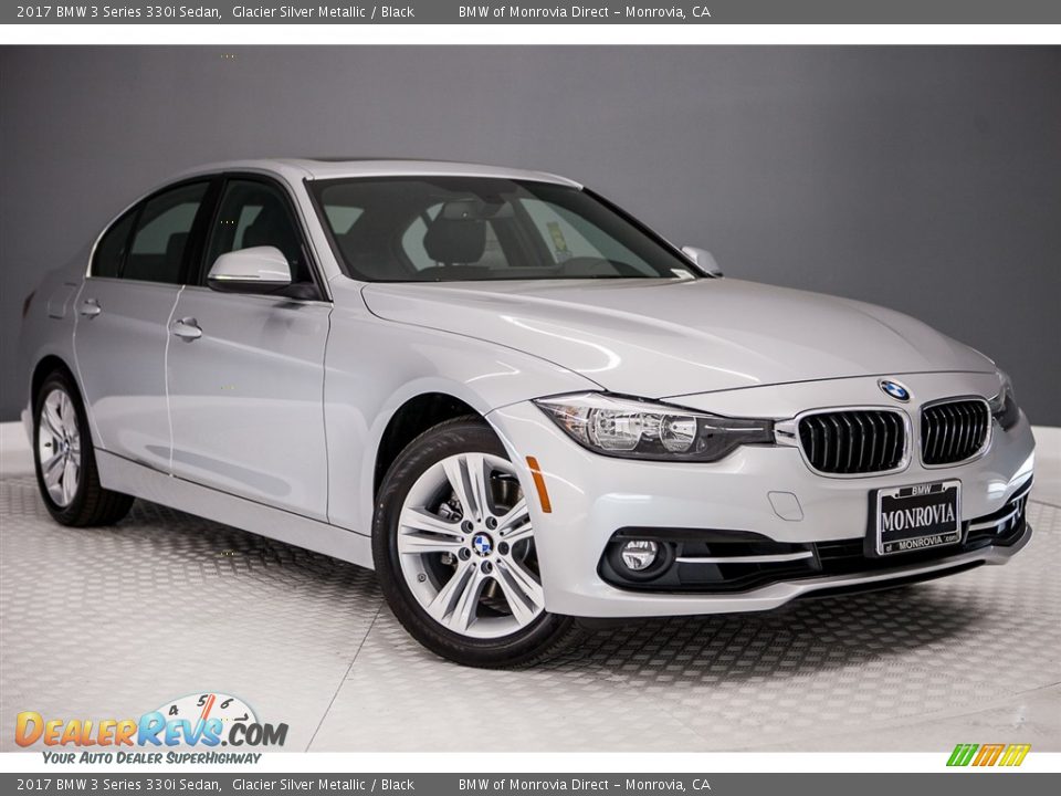 2017 BMW 3 Series 330i Sedan Glacier Silver Metallic / Black Photo #12