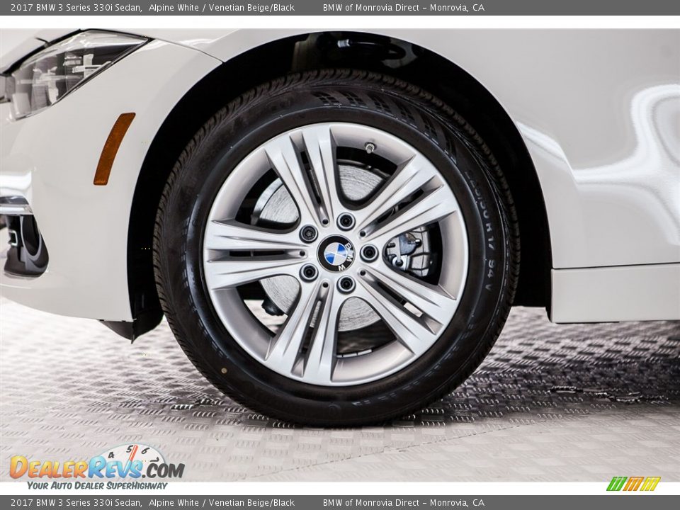 2017 BMW 3 Series 330i Sedan Alpine White / Venetian Beige/Black Photo #9
