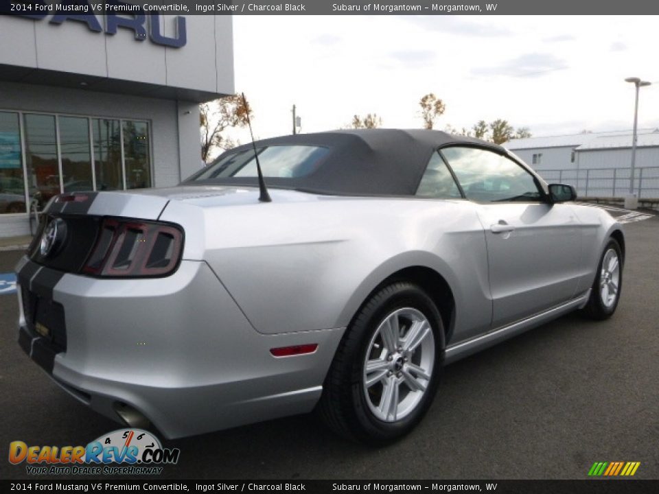 2014 Ford Mustang V6 Premium Convertible Ingot Silver / Charcoal Black Photo #7