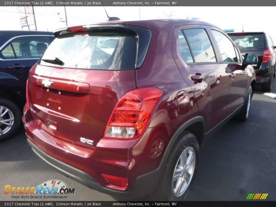2017 Chevrolet Trax LS AWD Crimson Metallic / Jet Black Photo #6