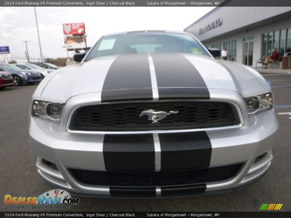 2014 Ford Mustang V6 Premium Convertible Ingot Silver / Charcoal Black Photo #12