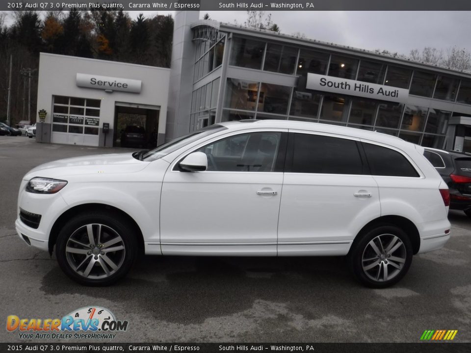 2015 Audi Q7 3.0 Premium Plus quattro Cararra White / Espresso Photo #2