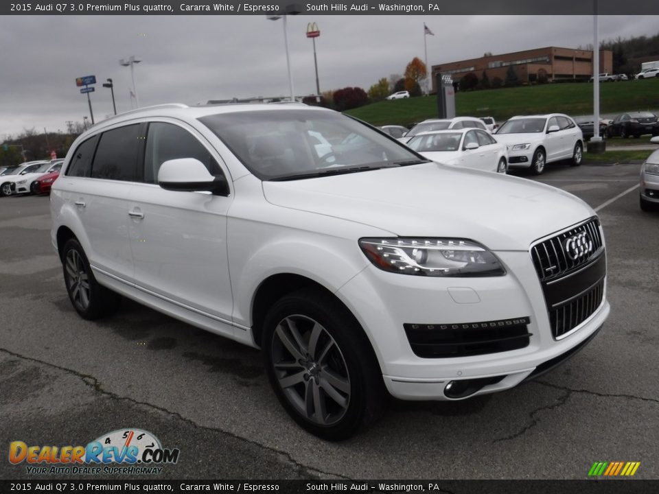 2015 Audi Q7 3.0 Premium Plus quattro Cararra White / Espresso Photo #8