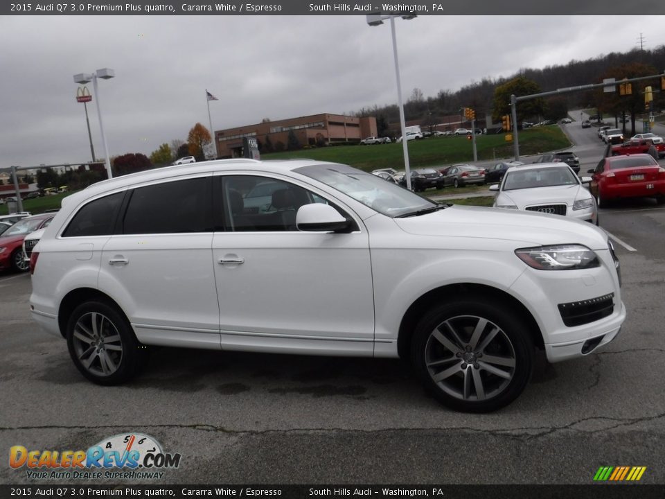 2015 Audi Q7 3.0 Premium Plus quattro Cararra White / Espresso Photo #9