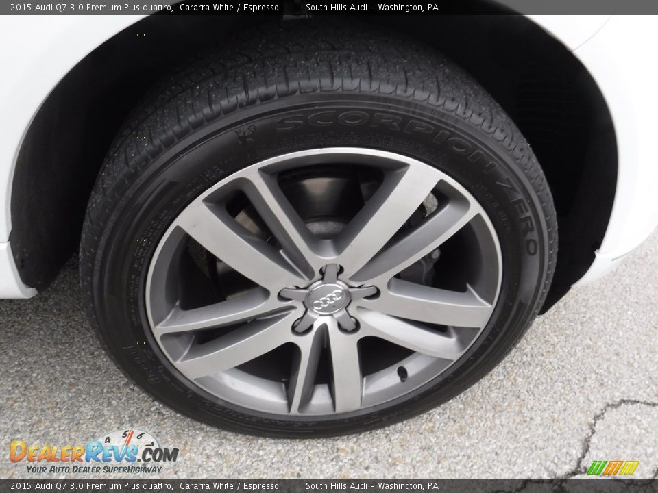 2015 Audi Q7 3.0 Premium Plus quattro Cararra White / Espresso Photo #10