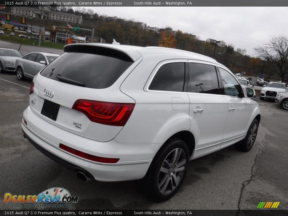 2015 Audi Q7 3.0 Premium Plus quattro Cararra White / Espresso Photo #12