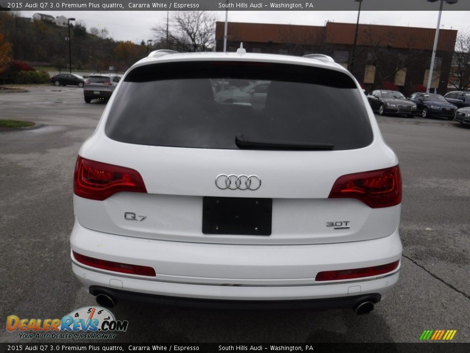 2015 Audi Q7 3.0 Premium Plus quattro Cararra White / Espresso Photo #14