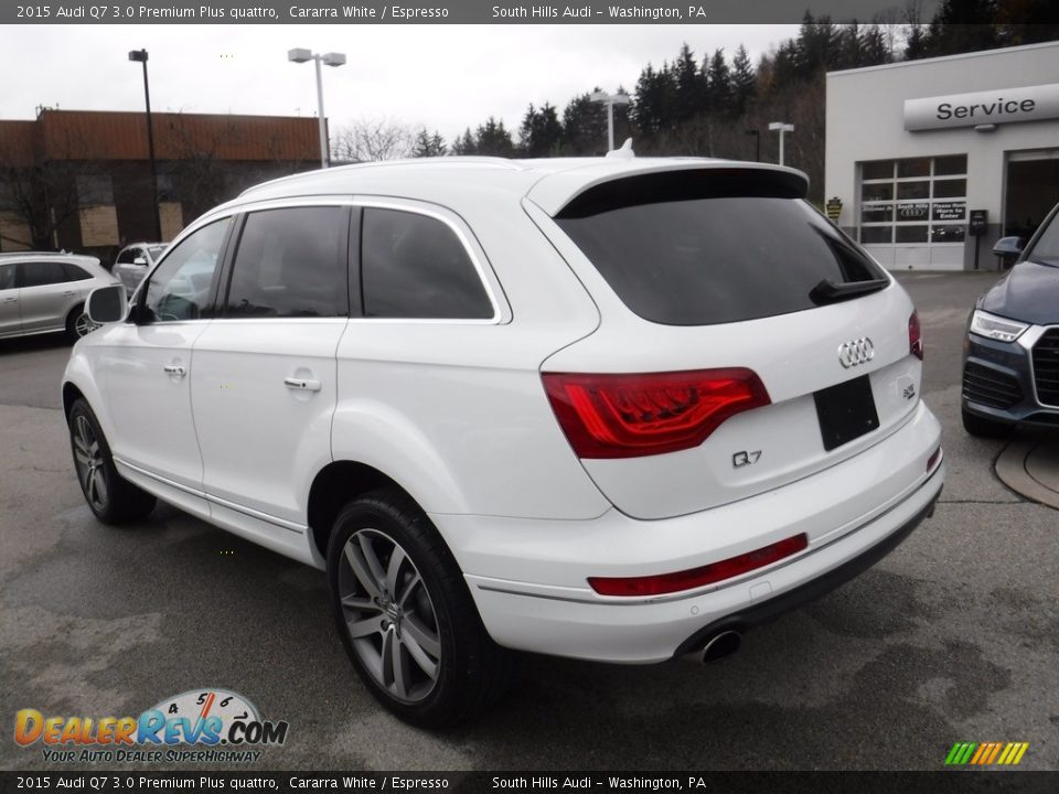 2015 Audi Q7 3.0 Premium Plus quattro Cararra White / Espresso Photo #15