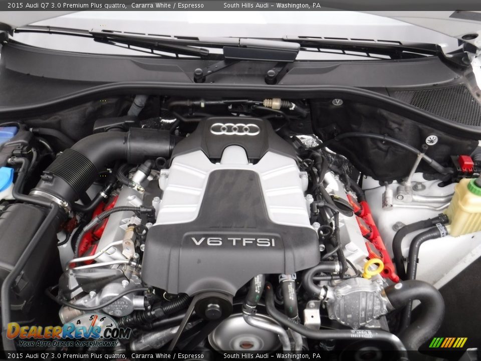 2015 Audi Q7 3.0 Premium Plus quattro Cararra White / Espresso Photo #16