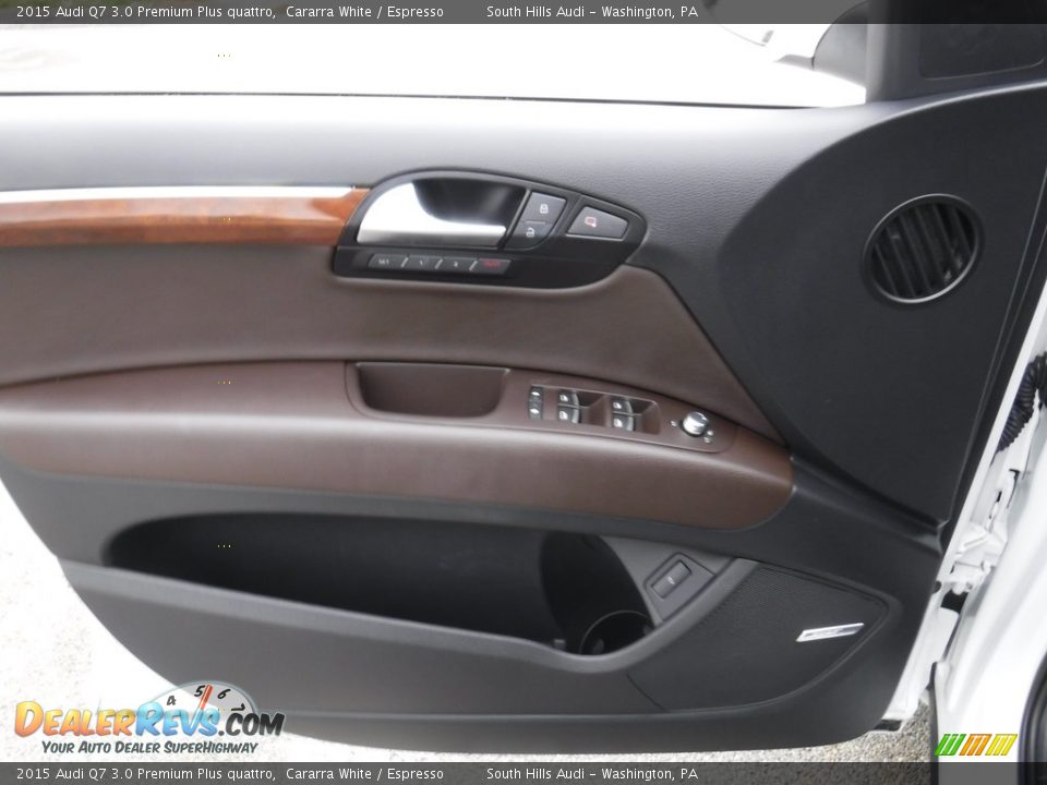 2015 Audi Q7 3.0 Premium Plus quattro Cararra White / Espresso Photo #18