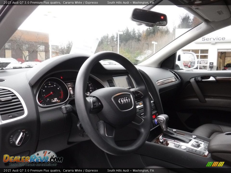 2015 Audi Q7 3.0 Premium Plus quattro Cararra White / Espresso Photo #21