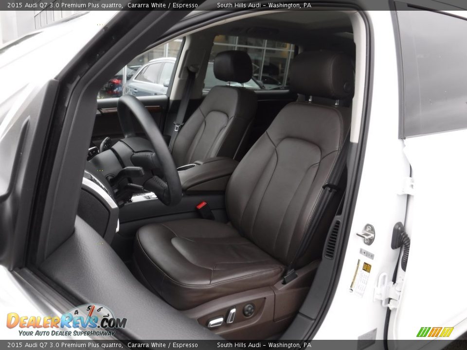 2015 Audi Q7 3.0 Premium Plus quattro Cararra White / Espresso Photo #23