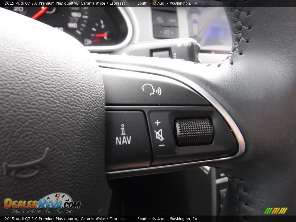 2015 Audi Q7 3.0 Premium Plus quattro Cararra White / Espresso Photo #33