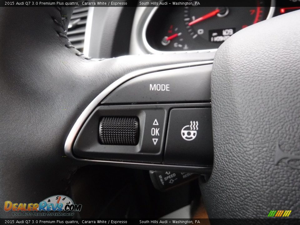 2015 Audi Q7 3.0 Premium Plus quattro Cararra White / Espresso Photo #34