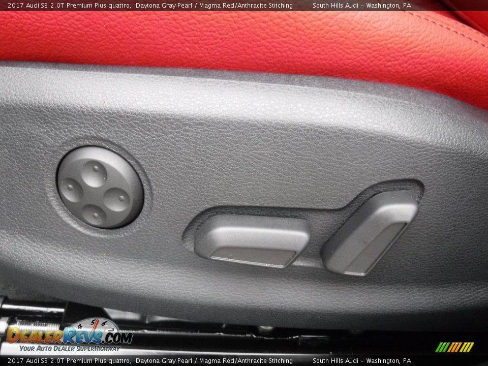 2017 Audi S3 2.0T Premium Plus quattro Daytona Gray Pearl / Magma Red/Anthracite Stitching Photo #21