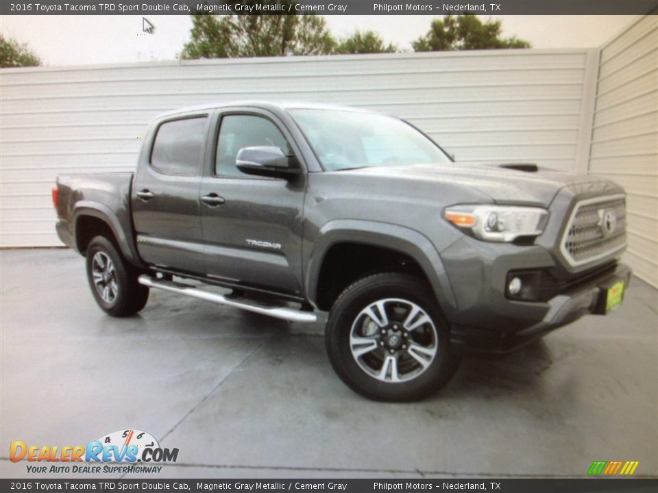 2016 Toyota Tacoma TRD Sport Double Cab Magnetic Gray Metallic / Cement Gray Photo #1