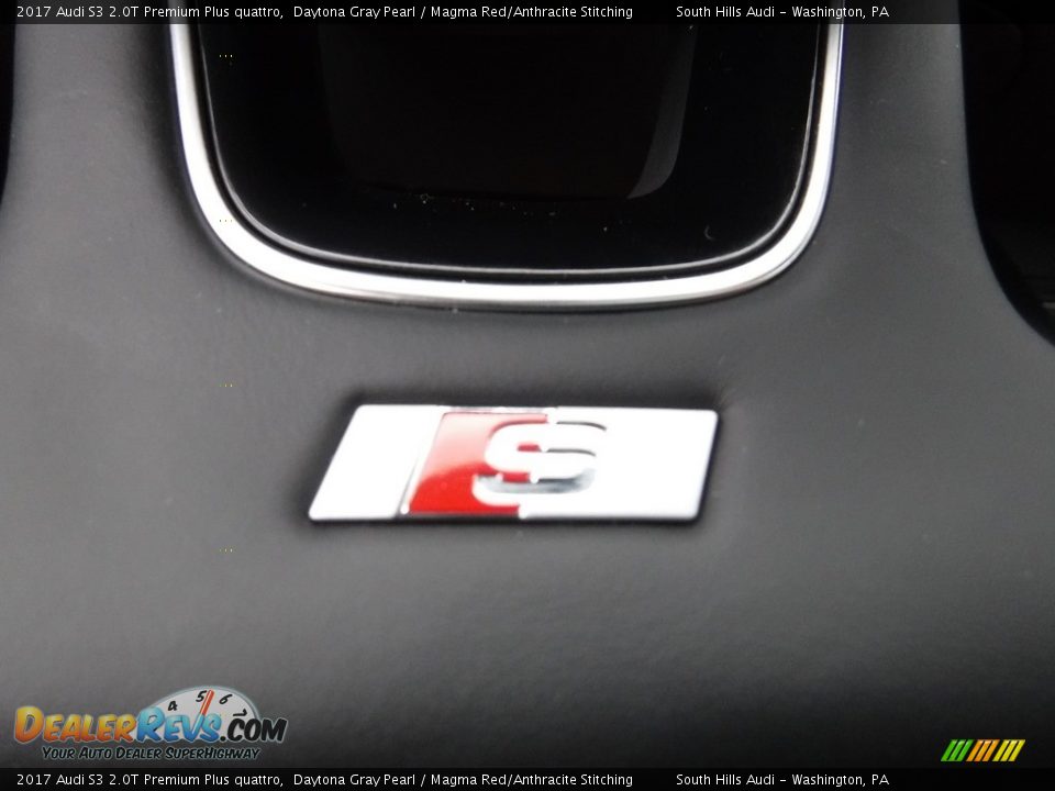 2017 Audi S3 2.0T Premium Plus quattro Daytona Gray Pearl / Magma Red/Anthracite Stitching Photo #31