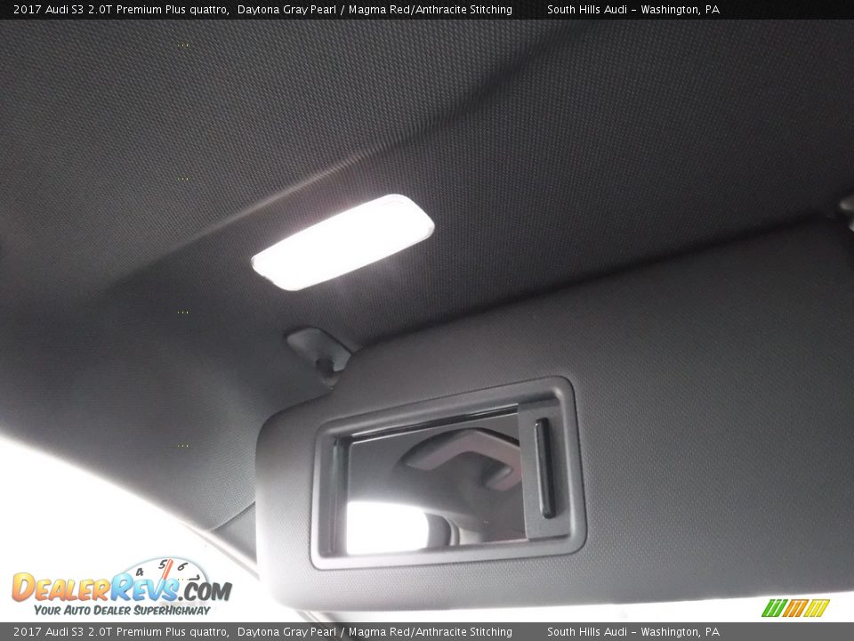 2017 Audi S3 2.0T Premium Plus quattro Daytona Gray Pearl / Magma Red/Anthracite Stitching Photo #36