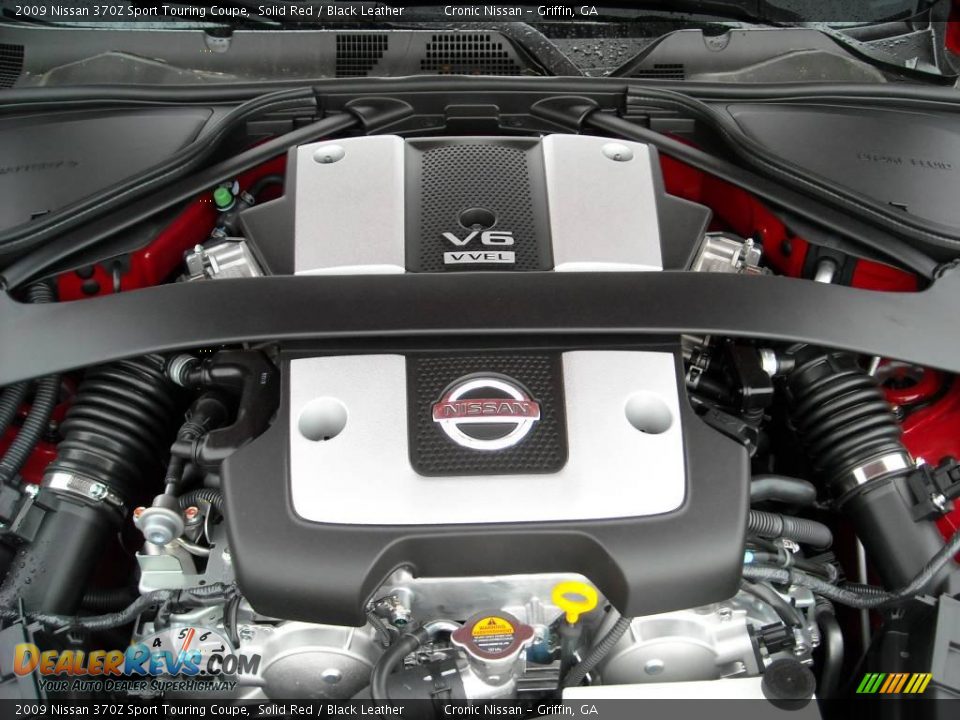 2009 Nissan 370Z Sport Touring Coupe Solid Red / Black Leather Photo #13