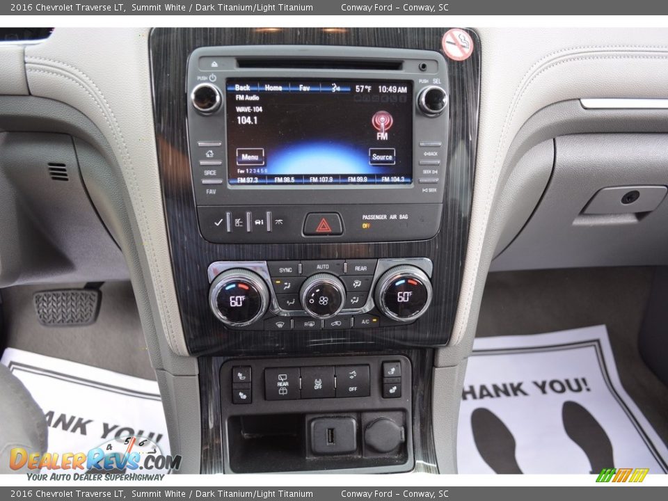 2016 Chevrolet Traverse LT Summit White / Dark Titanium/Light Titanium Photo #22