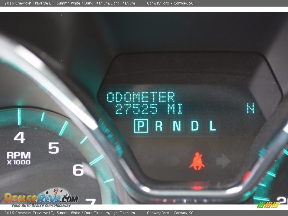 2016 Chevrolet Traverse LT Summit White / Dark Titanium/Light Titanium Photo #27
