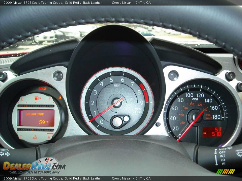 2009 Nissan 370Z Sport Touring Coupe Solid Red / Black Leather Photo #22