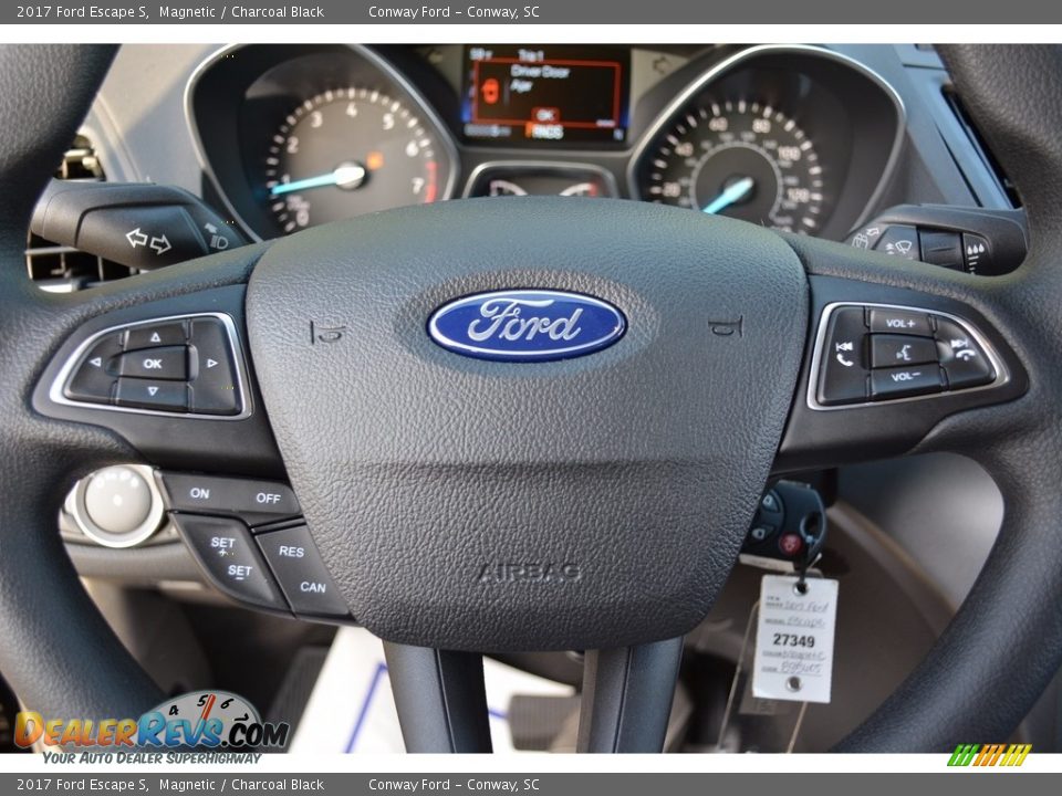 2017 Ford Escape S Magnetic / Charcoal Black Photo #23