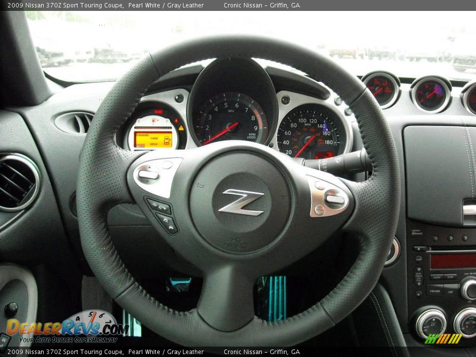 2009 Nissan 370Z Sport Touring Coupe Pearl White / Gray Leather Photo #21