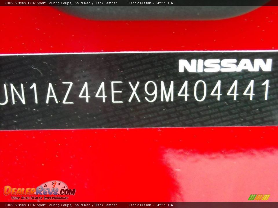 2009 Nissan 370Z Sport Touring Coupe Solid Red / Black Leather Photo #30
