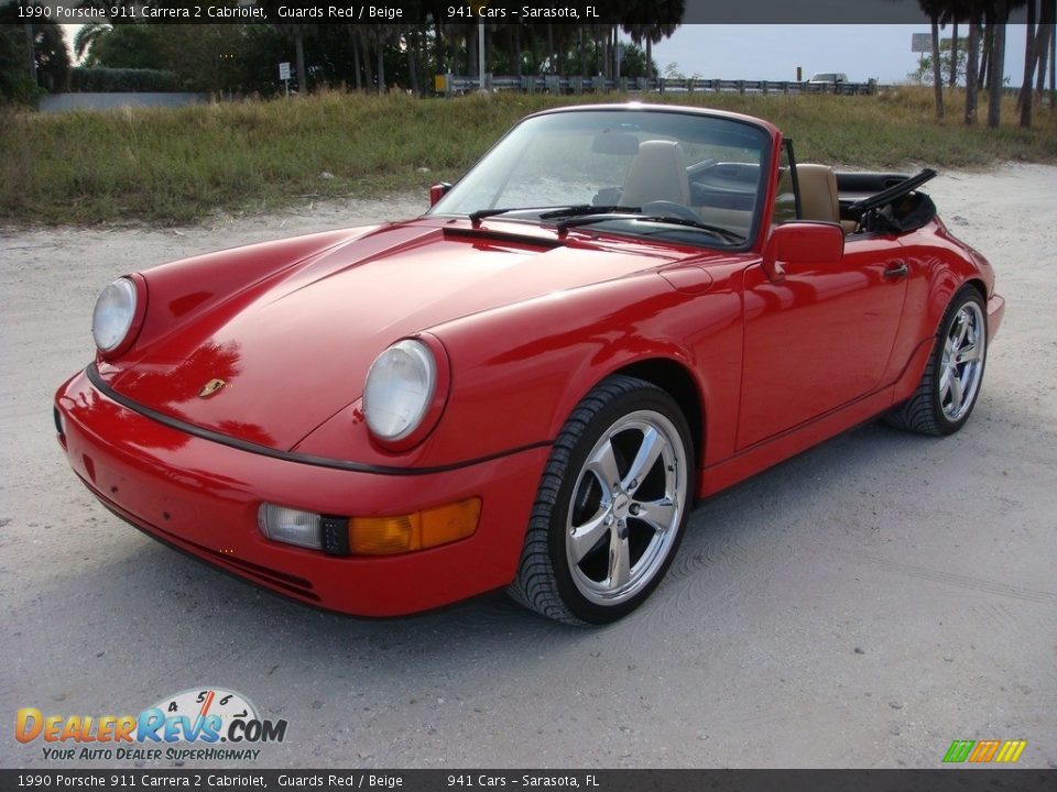 Guards Red 1990 Porsche 911 Carrera 2 Cabriolet Photo #3