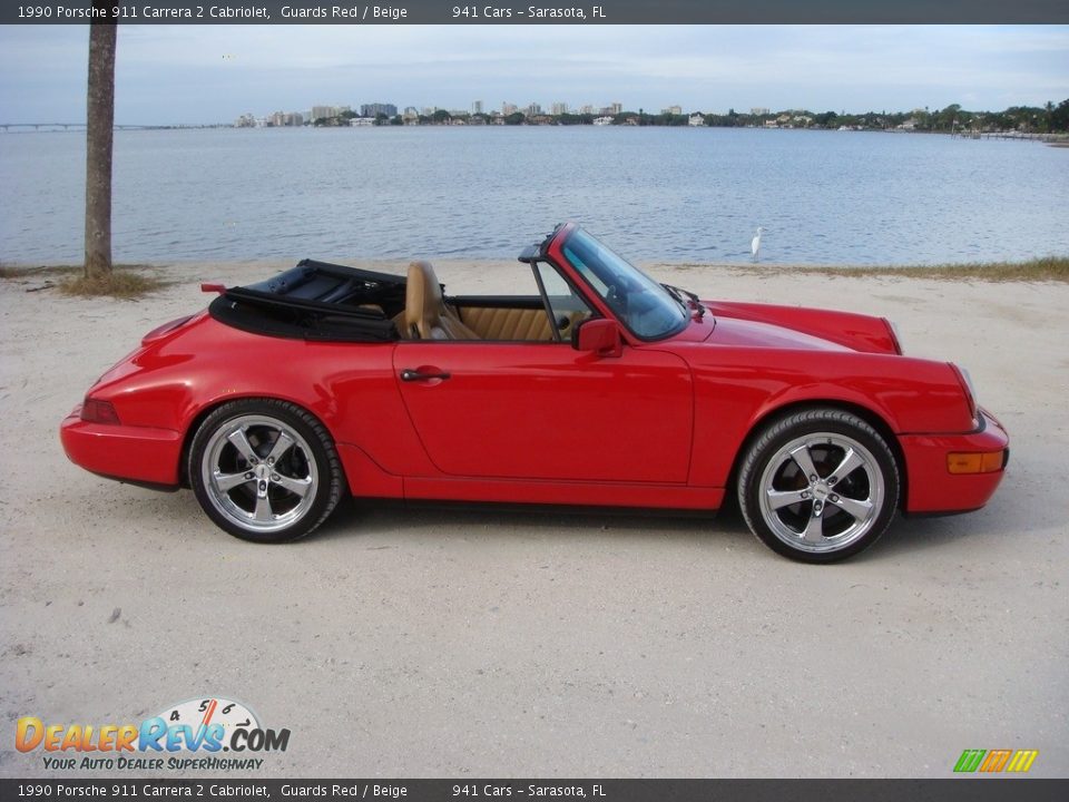 Guards Red 1990 Porsche 911 Carrera 2 Cabriolet Photo #8