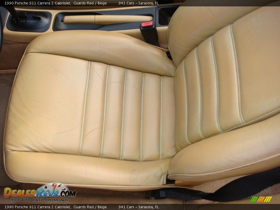 Front Seat of 1990 Porsche 911 Carrera 2 Cabriolet Photo #11