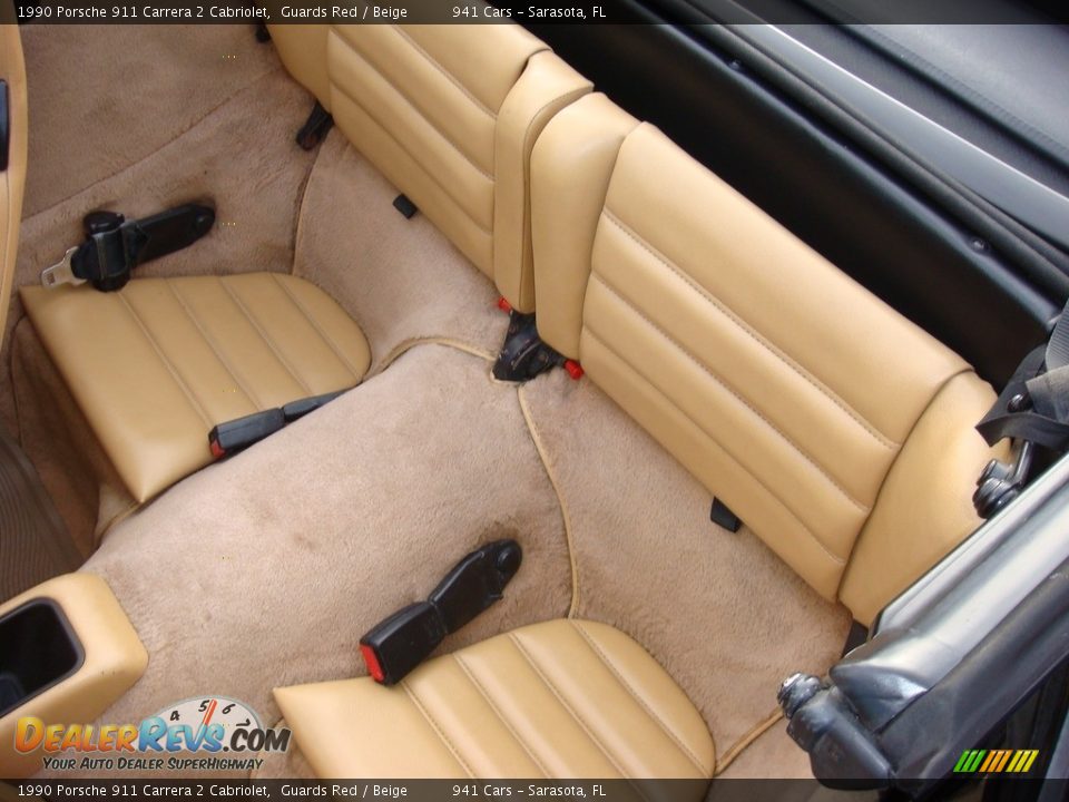 Rear Seat of 1990 Porsche 911 Carrera 2 Cabriolet Photo #13