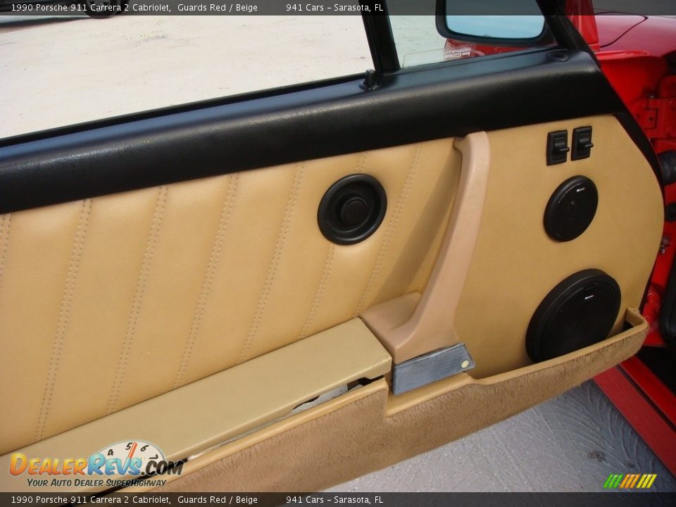 Door Panel of 1990 Porsche 911 Carrera 2 Cabriolet Photo #14