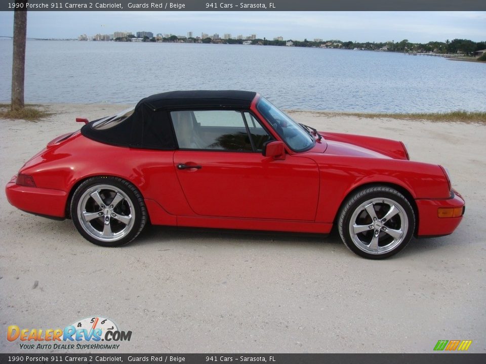 Guards Red 1990 Porsche 911 Carrera 2 Cabriolet Photo #22