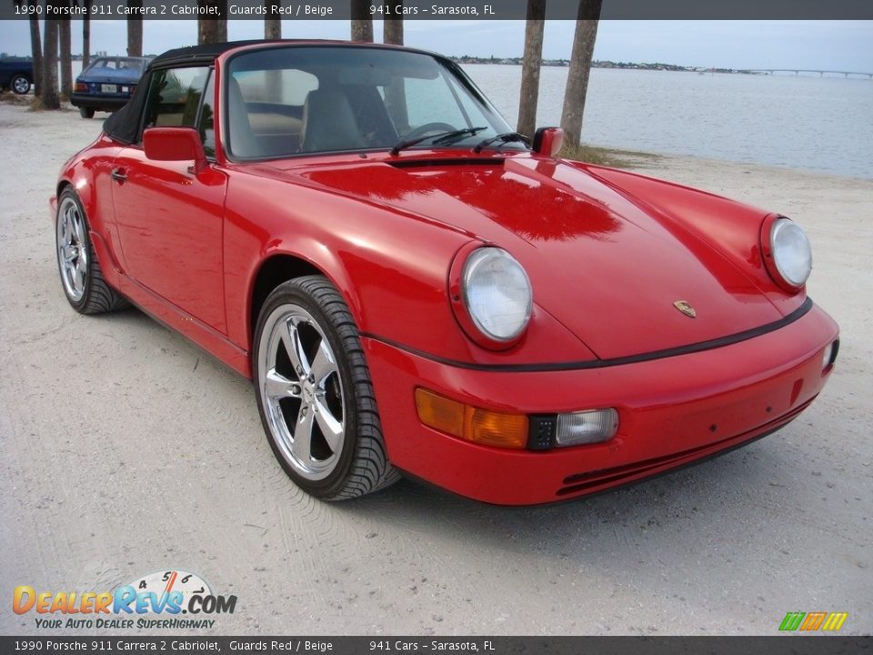 Guards Red 1990 Porsche 911 Carrera 2 Cabriolet Photo #23