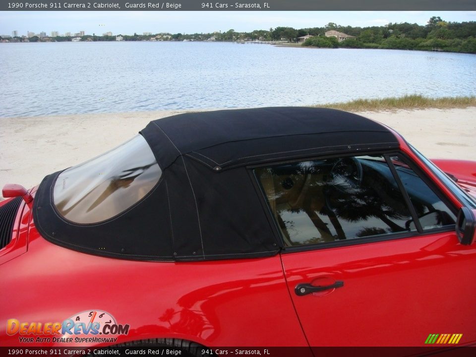 1990 Porsche 911 Carrera 2 Cabriolet Guards Red / Beige Photo #24